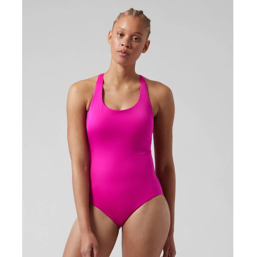 NWT Athleta Malibu one piece swimsuit - XS PETITE - Electric Fuchsia - XS PETITE